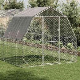 Kurnik z dachem 2,5x10x2,25 m Stal ocynkowana Lumarko!