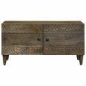 Stolik kawowy Jasnoszary 80x50x40 cm Drewno lite Mango Lumarko!