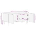 Stolik kawowy Jasnoszary 80x50x40 cm Drewno lite Mango Lumarko!