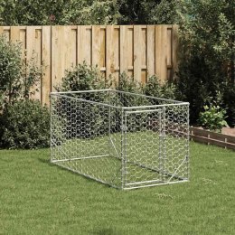 Zewnętrzna buda dla psa z drzwiami 2x1x1 m Stal ocynkowana Lumarko!