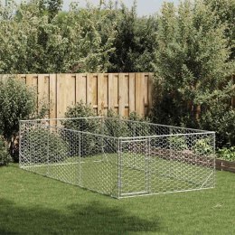 Zewnętrzna buda dla psa z drzwiami 2x4x1 m Stal ocynkowana Lumarko!