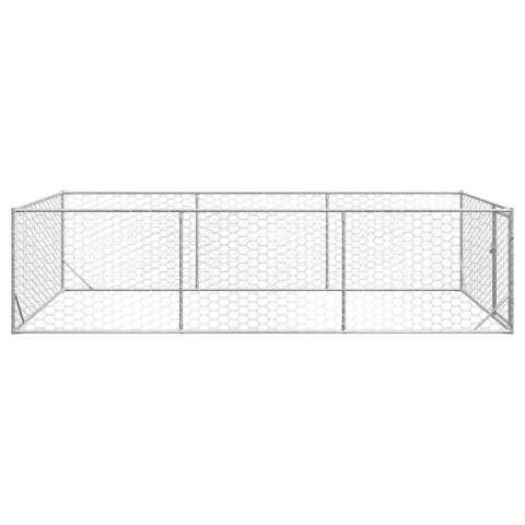 Zewnętrzna buda dla psa z drzwiami 2x4x1 m Stal ocynkowana Lumarko!
