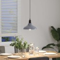 Lampa wisząca z regulacją wysokości E27 połysk szary metal Lumarko!