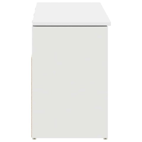 Ławka z miejscem na buty, biała, 102x30,5x45 cm Lumarko!