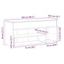 Ławka z miejscem na buty, biała, 102x30,5x45 cm Lumarko!
