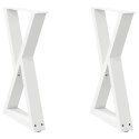Nogi do stołu jadalnego 2 szt. Białe 60x(72-73,3) cm Stal Lumarko!