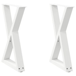 Nogi do stołu jadalnego 2 szt. Białe 60x(72-73,3) cm Stal Lumarko!