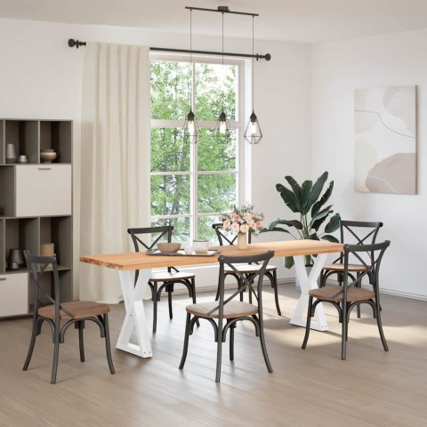 Nogi do stołu jadalnego 2 szt. Białe 60x(72-73,3) cm Stal Lumarko!