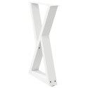 Nogi do stołu jadalnego 2 szt. Białe 60x(72-73,3) cm Stal Lumarko!