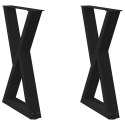 Nogi do stołu jadalnego 2 szt. Czarne 50x(72-73,3) cm Stal Lumarko!