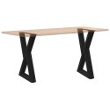 Nogi do stołu jadalnego 2 szt. Czarne 50x(72-73,3) cm Stal Lumarko!
