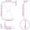 Nogi do stołu jadalnego 2 szt. Czarne 50x(72-73,3) cm Stal Lumarko!