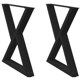 Nogi do stołu jadalnego 2 szt. Czarne 80x(72-73,3) cm Stal Lumarko!