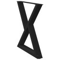 Nogi do stołu jadalnego 2 szt. Czarne 80x(72-73,3) cm Stal Lumarko!