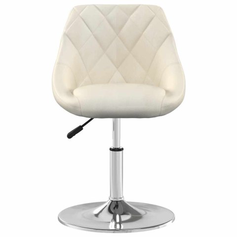 Obrotowe krzesła stołowe, 2 szt., kremowe, aksamitne Lumarko!