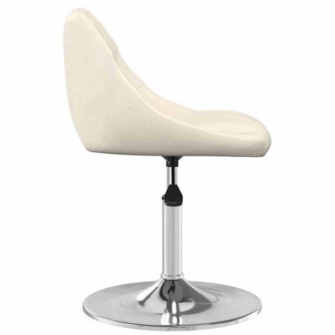 Obrotowe krzesła stołowe, 2 szt., kremowe, aksamitne Lumarko!