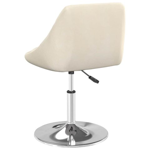 Obrotowe krzesła stołowe, 2 szt., kremowe, aksamitne Lumarko!