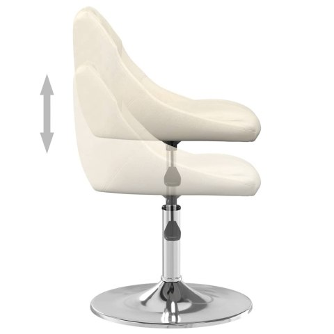 Obrotowe krzesła stołowe, 2 szt., kremowe, aksamitne Lumarko!