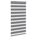 Roleta zebra, ciemnoszara, szerokość tkaniny 85,9 cm, poliester Lumarko!