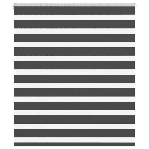 Roleta zebra, czarna, szerokość tkaniny 115,9cm, poliester Lumarko!