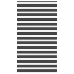 Roleta zebra, czarna, szerokość tkaniny 120,9 cm, poliester Lumarko!