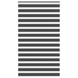Roleta zebra, czarna, szerokość tkaniny 125,9 cm, poliester Lumarko!