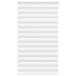 Roleta zebra, biała, szerokość tkaniny 120,9 cm, poliester Lumarko!