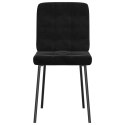 Krzesła stołowe, 6 szt., czarne, obite aksamitem Lumarko!