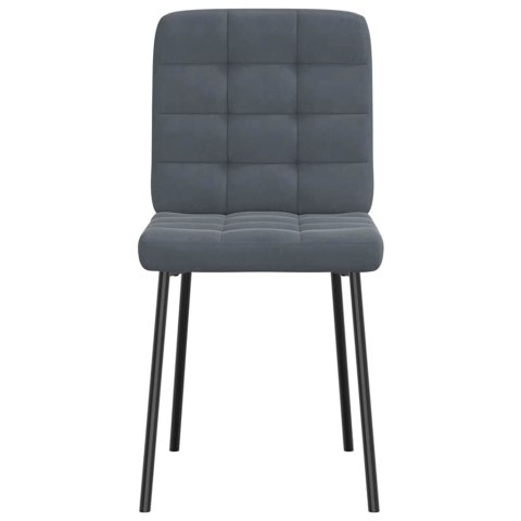krzesła stołowe, 2 szt., ciemnoszare, aksamitne Lumarko!