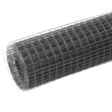Ogrodzenie z siatki, stal i PVC, 25x1,5 m, szare Lumarko!