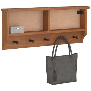 Wieszak ścienny na ubrania SANDNES 87x12x35cm Drewno lite Sosna Lumarko!