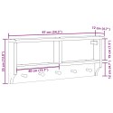 Wieszak ścienny na ubrania SANDNES 87x12x35cm Drewno lite Sosna Lumarko!