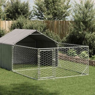 Zewnętrzna buda dla psa z wybiegiem 5x2x1,5 m Stal ocynkowana Lumarko!