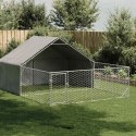 Zewnętrzna buda dla psa z wybiegiem 5x3x1,9 m Stal ocynkowana Lumarko!