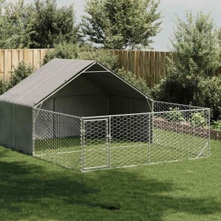 Zewnętrzna buda dla psa z wybiegiem 5x3x1,9 m Stal ocynkowana Lumarko!