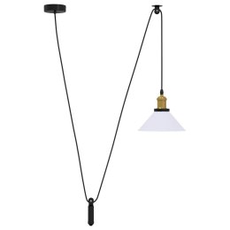 Lampa wisząca z regulacją wysokości E27 połysk biały Lumarko!