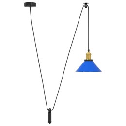 Lampa wisząca z regulacją wysokości E27 połysk ciemnoniebieski Lumarko!