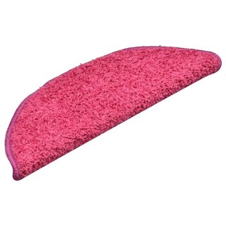 VidaXL Maty na schody 30 szt. 56x17x3 cm różowe półokrągłe