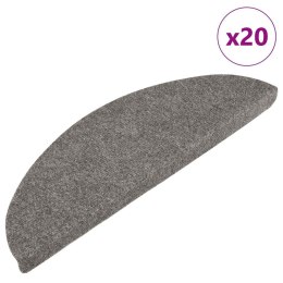 Maty na schody samoprzylepne 20 szt. Szare 65x22,5x3,5 cm Lumarko!
