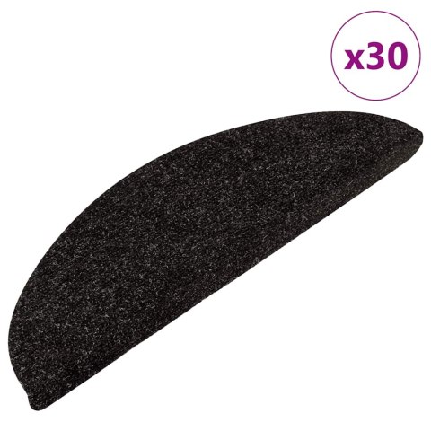 Maty na schody samoprzylepne 30 szt. Czarne 56x17x3 cm Lumarko!