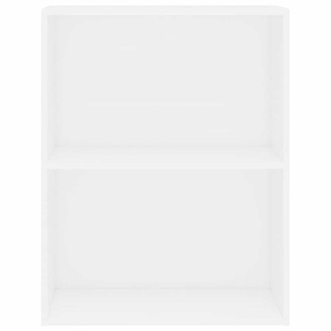 2-poziomowa szafka na książki, biała, drewno klejone Lumarko!