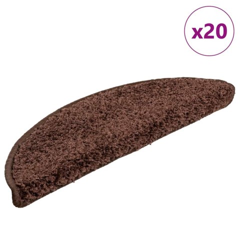 Maty na schody 20 szt. Brązowe 56x17x3 cm Lumarko!