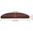 Maty na schody 20 szt. Brązowe 56x17x3 cm Lumarko!