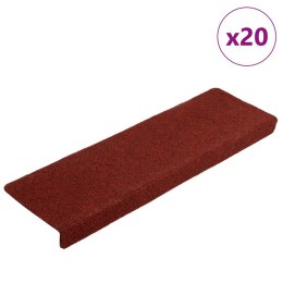 Maty na schody samoprzylepne 20 szt. Bordowo-czerwone 65x21x4cm Lumarko!