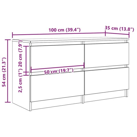 Szafka RTV Stare drewno 100x35x54 cm Drewno klejone Lumarko!