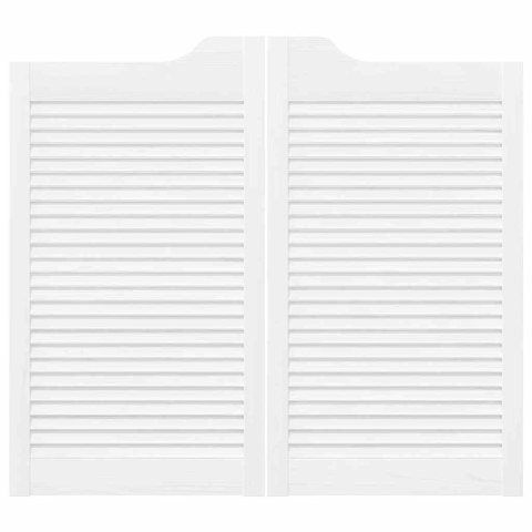 Drzwi wahadłowe żaluzjowe 1 para białe 90x80 cm Lumarko!