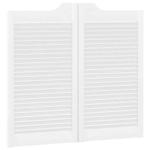 Drzwi wahadłowe żaluzjowe 1 para białe 90x80 cm Lumarko!
