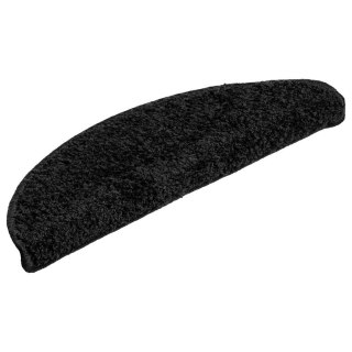 VidaXL Maty na schody 30 szt. 56x17x3 cm Czarne półokrągłe