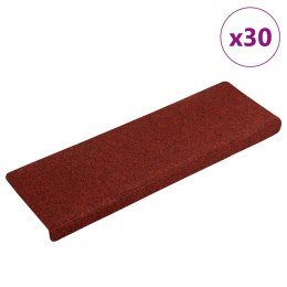 Maty na schody samoprzylepne 30 szt. Czerwone 65x21x4 cm Lumarko!