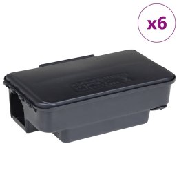 Pułapki na myszy 6 szt. Czarne 22x12,5x7,5 cm Lumarko!